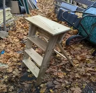 Upcycled timber step ladder